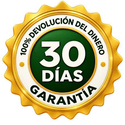 Sello: 100% devolución del dinero — garantía de 30 días