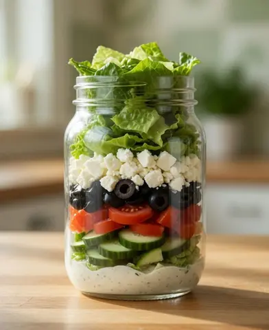 Feta, pepino y aceituna