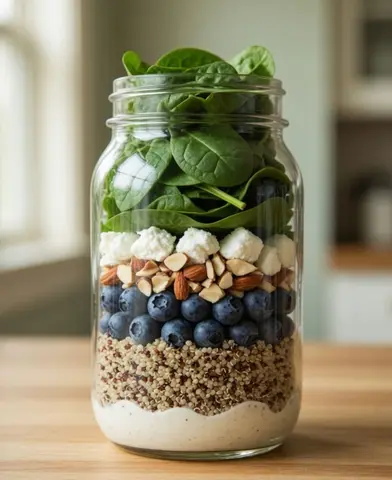 Quinoa, arándano y almendra